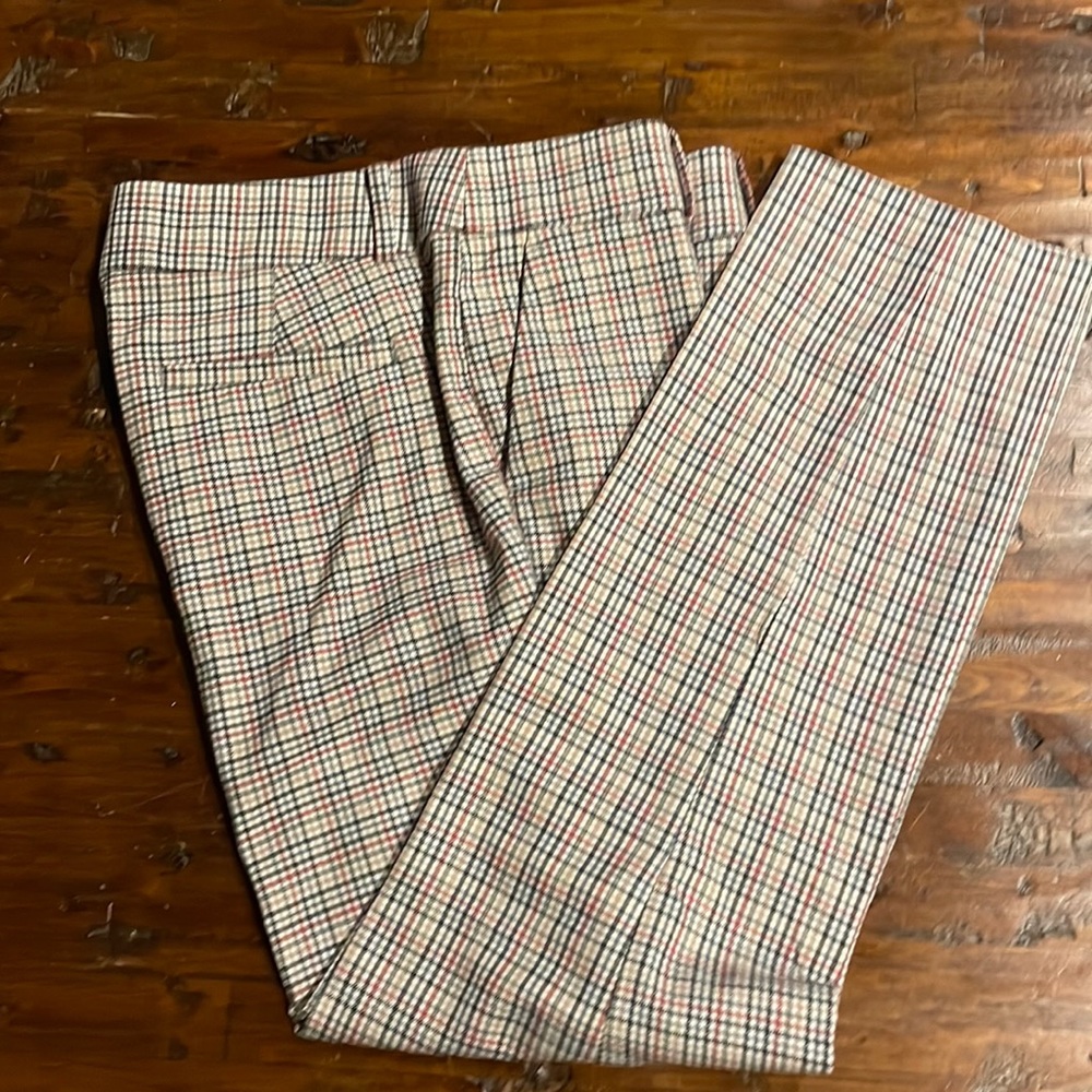 Loft plaid ankle pants.